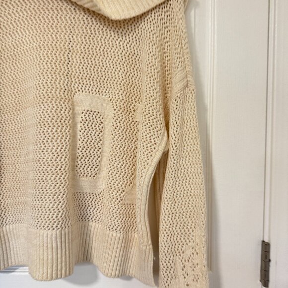 ☀️ ANTHROPOLOGIE DAILY PRACTICE Half Zip Oversized Pullover Sweater Cream Medium - Picture 4 of 10